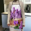 Kitchen Apron Lilac Pattern Aprons Home Coffee Shop Cleaning Aprons Kitchen Accessories For Men Women 50x75cm 68x95cm Funy Gift R230710