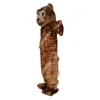 Nouveau adulte caractère haute qualité brun puissance ours mascotte Costume Halloween robe de noël complet corps accessoires tenue mascotte Costume