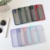 علبة ملونة شفافة لـ iPhone 12 11 Pro Max مع Camera LES Protection Cover for iPhone 12 Mini XS Max XR 8 Plus 8 7plus