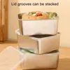 Dinnerware Sets Snack Containers Storage Container With Lid Square Reusable Packing Box Microwaveable Bread For Outdoor