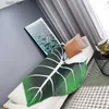 Blankets Large Leaf Blanket Soft Printed Green Leaves Flannel Leaf Shaped Blankets Beds Sofa Fleece Cozy Beach Blanket Birthday Gift T230710