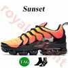 TN Plus Chaussures de course Hommes Femmes Vapores Trainers Triple Black Balle de tennis USA Gradients USA Cherry Hyper Violet Olive Lemon Lime Maxes Outdoor Sneakers Eur 36-45