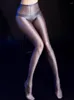 Женские штаны Сексуальные женщины, прозвучающие сквозь карандашное масло блестящее формирование колготок эластичные купальники, открытые промежности, плагинговые леггинсы.