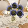 Fleurs décoratives 5Pc Fleur De Soie De Tournesol Artificielle Pour La Maison Salon Décoration Bouquet De Noce Disposition De Noël Pographie