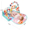 Rattles Mobiles QWZ Baby Rattles Play Mat Educational Puzzle Carpet With Piano Keyboard Lullaby Music Kids Gym Crawling Activity Rug Toys 230707