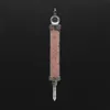 Pendant Necklaces Trendy-beads Silver Plated Layer Citrines Crystal Pillar Tourmaline Stone Jewelry