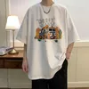 Camisetas Masculinas Multicoloridas T-shirt Dia Desenhos Animados Alfabeto Estampado Moda Oversized 5XL Gola Regata Manga Curta Camiseta Homens Mulheres Top Tee 230710