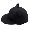 Ball Caps L93F Eenvoudige Baseball Cap Volwassen Verstelbare Zomerhoed Met Duivelshoorn Decor