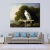 Hand Painted George Stubbs Horse Painting Greenland Falcon (grey Falcon) Canvas Art Classical Landscape Family Room Decor