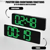 Wall Clocks LED Large Digital Wall Clock Remote Temperature Control Date Week Display Adjustable Brightness Desktop Wall Mounted Alarm Clock Z230712