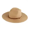 Berets Sun Hat Sweat Absorbing Band Breathable Protection Wide Brim Lady Travel Straw Costume Accessories