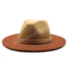 Fedora Hats for Women New Wide Brim Felt Jazz Hats Men Panama Church Cap Wedding Decoration Dress Hats