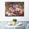 Riproduzione su tela di alta qualità di Pierre Auguste Renoir Bathers in The Forest Figure Painting Home Office Decor