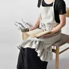 Fartuch kuchenny dziewczyna Art fartuch kawiarnia kwiaciarnia kombinezon sukienka akcesoria do pieczenia gotowanie restauracja fartuch kuchenny czyste fartuchy R230707