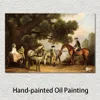 High Quality George Stubbs Painting Horse Canvas Art The Melbourne Millbank Families Handmade Classical Landscape Artwork