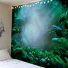 Tapestries Tropical rainforest jungle big tapestry wall hanging beach picnic rugs camping tent cushions home decor quilt sheet cloth
