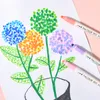 Markers 1224 Colors Creative Dot Marker Highlighter Pen Novelty Colored Dotted Art Markers Dual-Tip Hand Account Drawing Pens 230710