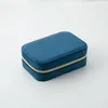 Jewelry Pouches Velvet Zipper Square Storage Box For Women Bracelet Earrings Necklace Mini Travel Organizer Holder Wholesale