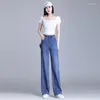 Jeans da donna 2023 Primavera e autunno Buona qualità Gamba dritta Alta qualità Vestibilità ampia Moda sbiadita