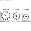 Настенные часы 2022 Современный дизайн Большие настенные часы 3D DIY QUARTZ CHACK WATCH ACRYLEM MIRROR СИТКА