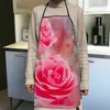 Fartuch kuchenny Niestandardowy kwiat róży Fartuch kuchenny Obiad Fartuch kuchenny Akcesoria do pieczenia dla dorosłych Wodoodporna tkanina Drukowane narzędzia do czyszczenia R230710