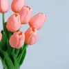 Decorative Flowers 10PCS Single Stem Tulip Artificial Flower Real Touch Bouquet Fake For Wedding Decor Home Garen