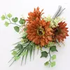 Decorative Flowers 1pc 3heads Sunflower Artificial Flower Bouquet For Diy Wedding Holding Party Home Decoration Ornament