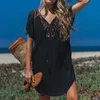 Women's Swimwear Womens Short Sleeve Swimsuit Tops Trim Swimwear Beach Wear Swim Wear Cover Up Dress Tops Summer Swimming Smock T Shirt 230710