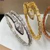 Дизайнерский дизайнер роскошных змей мода мода розовое золото серебряные браслеты жены мужчины браслеты ювелирные аксессуары модный элегантный классик