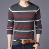 Mannen Truien Covrlge Trui Mannen Trui Merk Kleding 2023 Herfst Winter Wol Slim Fit Casual Gestreepte Pull Jumper MZL049