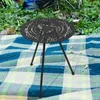 Camp Furniture Noir Portable Ronde Réglable Camping Petite Table Basse Pique-Nique Durable