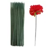 Decorative Flowers 100pcs Green Floral Wire For Crafts Flower Making Artificial Stem Material Accessoies Wedding Decoration