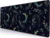 Tapis de souris de jeu XXL tapis d'ordinateur étendu grand tapis de bureau avec bord cousu tapis de souris 31.5X11.8 pouces noir Boho Magic Moon