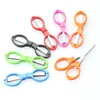 Office Scissors 24Pcs Multifunction 8 Words Fold Plastic Handle Stainless Steel Student Stationery Handmade Crafts Kids DIY Tool 230707