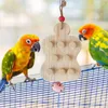 Other Bird Supplies Parrot Toy Wooden Board Chewing Toys Cage Accessories With Bell For Parrots Conures Love Birds Cockatiels Budgies