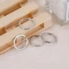 Keychains Stainless Steel Key Rings 25mm Round Flat Line Split Keyring For Jewelry Making Keychain DIY Findings Accessories