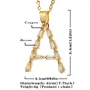 Colliers pendentifs CottvoMeaningful Plaqué Or A à Z Lettre Baguette Ornée Zircon 26 Initiales Collier Femmes Clavicule Chaîne Bijoux