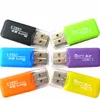 Leitor de cartão USB 2.0 de alta velocidade Mini leitor de cartão portátil de cartão de memória simples para celular