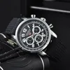 Chop Wrist Watches for Men 2023 Mens Watches Six needles All Dial Work Quartz Watch High Quality Top Luxury Brand Chronograph Clock Leather And Rubber Belt Fashion