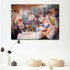 Migliore arte su tela The Luncheon of Boating Party Pierre Auguste Renoir Dipinto a mano Impressionista Artwork Living Room Decor