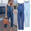 Men's Pants Denim Wash Overall For Summer Lady Women Jumpsuit Casual Oversized Boyfriend Baggy Sleeveless Loose Romper 230707