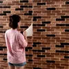 Duvar Çıkartmaları 3D DIY PE Köpük Mermer Tuğla Duvar Kağıtları Kalın ve Yapışkan Su Geçirmez Mutfak Banyo Ev Çıkartma Dekoru