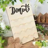 Party Supplies Wooden Donut Stand Wall Doughnut Holder Board Kids Birthday Table Decor Baby Shower Wedding Favors Mariage