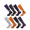 Kadın Socks Sports Pamuk Çorapları 2023 Cadılar Bayramı Kabak İskeleti Baskı Unisex Erkekler Kadın Toptan