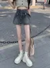 Women's Shorts Denim Skirt Women Summer Retro High Waist Thin Sweet Cool Girl Style Miniskirt Bag Hip Culottes Trendy