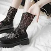 Women Socks 1 Pair Sexy Lace Mesh Fishnet Mixed Fiber Transparent Stretch Elasticity Ankle Net Yarn Thin Cool