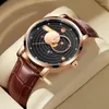 Armbanduhren LIGE Top Casual Sport Quarzuhr Mode Solar System Uhren für Männer Kreatives Design Wasserdicht Mann
