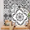 Painel de parede 3D 16 pçsconjunto preto branco azulejos adesivos cozinha backsplash guarda-roupa banheiro à prova d'água peel stick filme brilhante arte decalques 230707