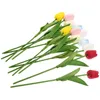 Flores decorativas decoração falsa falsa tulipa ramo nupcial tulipas primavera artificial realista