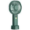 Electric Fans Portable Strong Wind Handheld Fan Digital Display Mini Desktop Air Cooler Fan USB Raddbar hastighet för inomhus utomhus